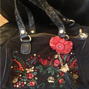 Vintage Juicy Couture Embroidered Bowler Bag
